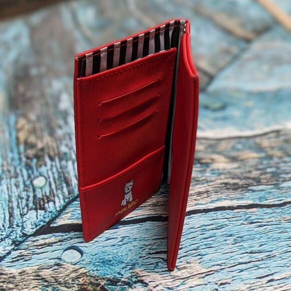 Marc Tetro "I Love My Westie" Red passport card holder wallet - Picture 5 of 7